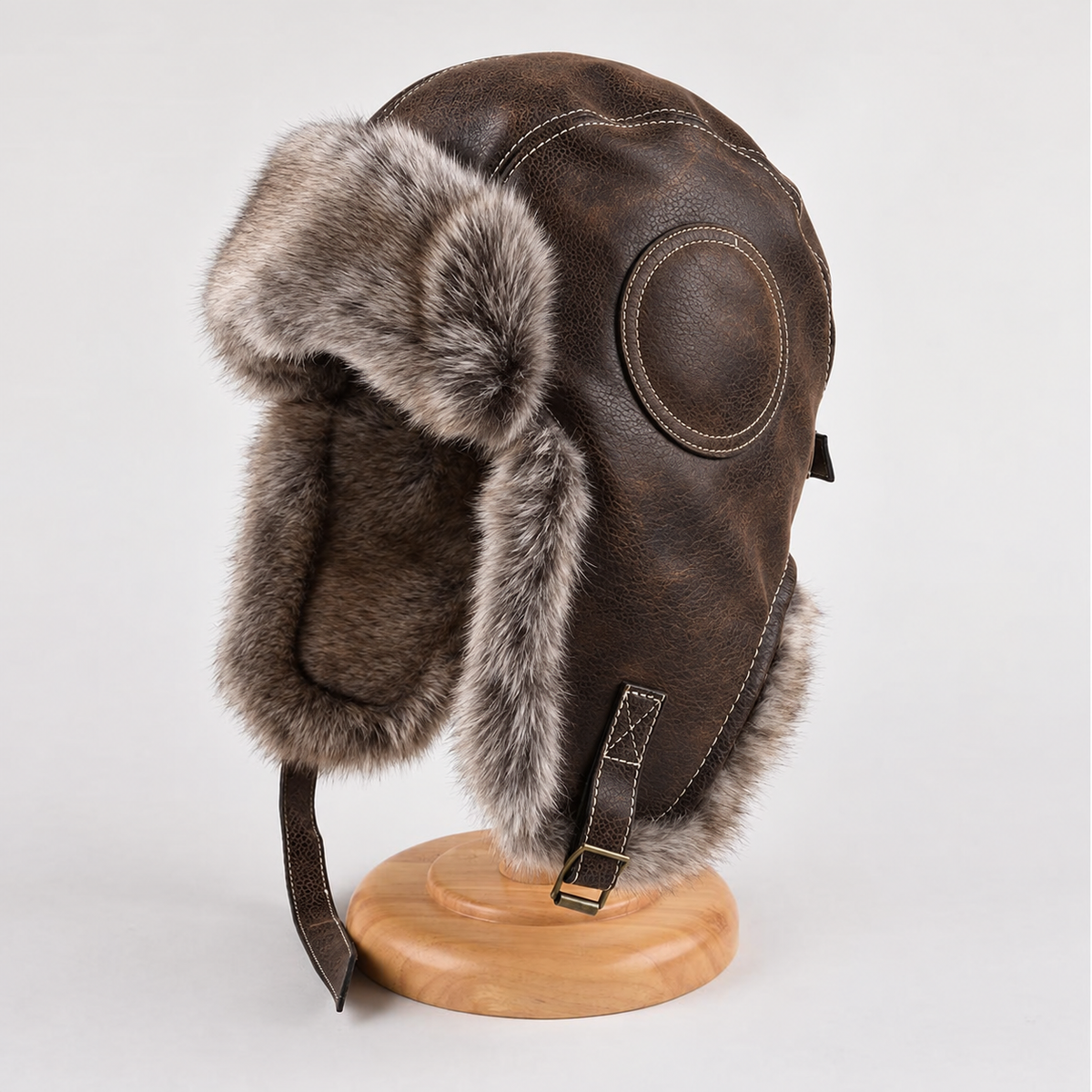 Vintage WWII Fur-Lined Aviator Hat