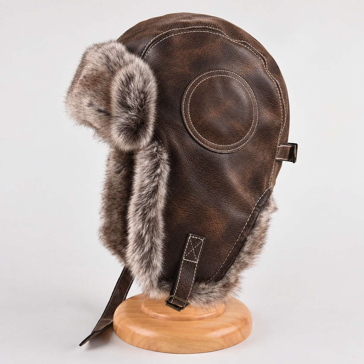 Vintage WWII  Fur-Lined Aviator Hat