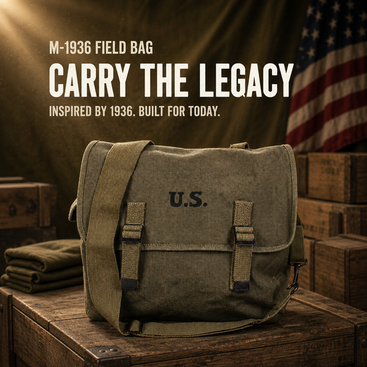 【Collector's Edition 】U.S. WWII M1936 Heavyweight Canvas Military Crossbody Bag